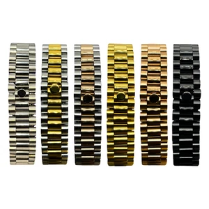 20 mm Präsidentenstil Uhrenarmband | gebogene oder gerade massive Endglieder - Bild 1 von 29