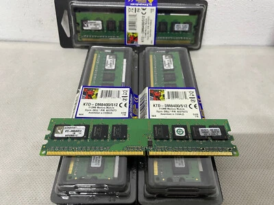 KINGSTON Kit of 6 KTD-DM8400/512 DDR 2 512 MB 3GB 400MHz PC3200 1Rx4  MemoryDELL - Image 1 of 4
