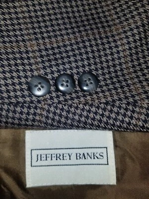 NWOT 50R 50S brown/black windowpane Plaid Wool tweed Blazer Jacket Sport Coat  - Image 1 of 4