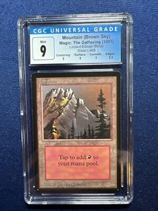 MTG BETA Mountain (Brown Sky) CGC 9 MINT, with sub grades 1993 - Picture 1 of 2