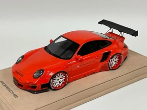 1/18 AB Models Porsche 911 Liberty Walk Orange White Wheels One Off n BBR or MR - Picture 1 of 11