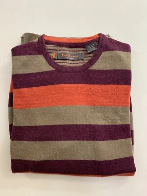 BEN SHERMAN Men's Multicolor Striped Sweater Cotton/Wool XS X-Small - Image 1 of 4