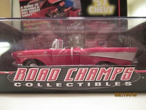 1:43 Road Champs 1957 Chevrolet Bel Air Convertible F.I. - red - Picture 1 of 3