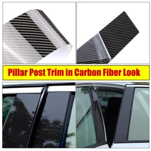 For BMW 5 Series G30 G31 2017-2023 Carbon Fiber Pillar Post Door Window Cover - Picture 1 of 12