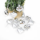 12 Pcs Heart Shape Christmas Tree Hanging Ball Ornament  Party Home Decor