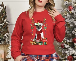 Xmas Sweatshirt Jack Russell Terrier Dog Christmas Jumper Sweater Day Stocking - Picture 1 of 6