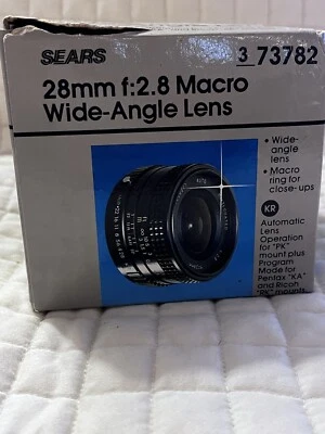 Sears Auto Multicoated 28mm f2.8 Wide Angle Lens in Box For Pentax and Ricoh - Image 1 of 4