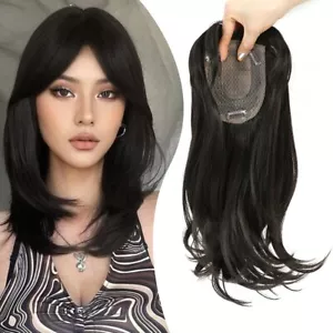 14" Long Layered Synthetic Hair Topper for Women | Natural Look🌟 - Picture 1 of 6