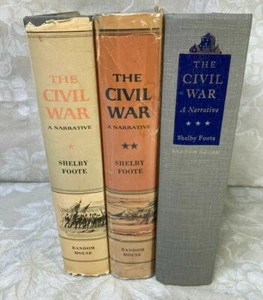 The Civil War 3 Volume Set by Shelby Foote 1958 - 1974 1st Editions - Picture 1 of 12