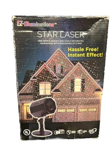 EZ-Illuminations Animated Christmas Laser Red Green Stars Projector NEW Open Box - Picture 1 of 8
