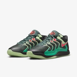 NWOB MEN'S NIKE KD 17 "EASY MONEY SNIPER" FJ9487-002 BLACK GREEN RED SZ 14 - Picture 1 of 9