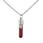 Halloween Glass Blood Bottle Pendant Necklace Clavicle Chain Chocker Jewelry