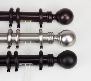 Traverse Curtain Rod w/ Rings #04, 3 colors 30"-156" - Picture 1 of 1