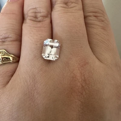 Topacio Blanco Fino Natural - Corte Esmeralda - Brasil - Grado AAA Foto 1 de 4