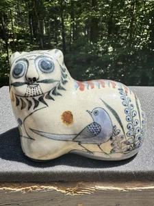 Vintage Tonala Pottery Cat Signed E . R . With Scorpion - Ken Edward’s Studio ?- - Picture 1 of 15