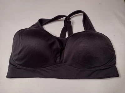 Champion Sports Bra XL Black Wireless Cross Strap Workout Running Yoga A30 - Image 1 of 4