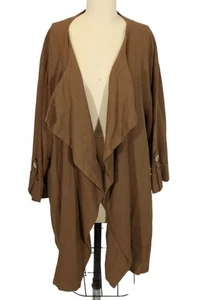 Chaqueta Cárdigan Topper Mezcla Lino Jones New York & Co 3X Abrida Lagenlook Nueva con Etiquetas - Imagen 1 de 7