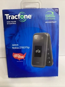 Tracfone NOKIA 2760 Flip, 4GB Black - Picture 1 of 6
