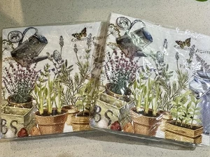 decorative paper napkins decoupage Crafting 2 Packs 40 2 Ply Country Life Floral - Picture 1 of 3