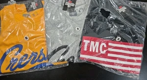 3 New- The Marathon Clothing TMC Crenshaw T-Shirt Small Yellow Grey  Black Pics - Picture 1 of 10