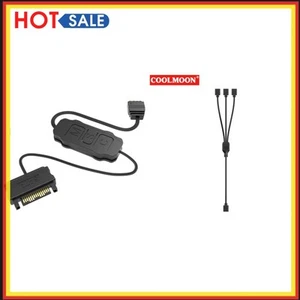 ARGB Controller 5V 3PIN to SATA Interface Extension Cable for PC Case Fan(Black) - Bild 1 von 8