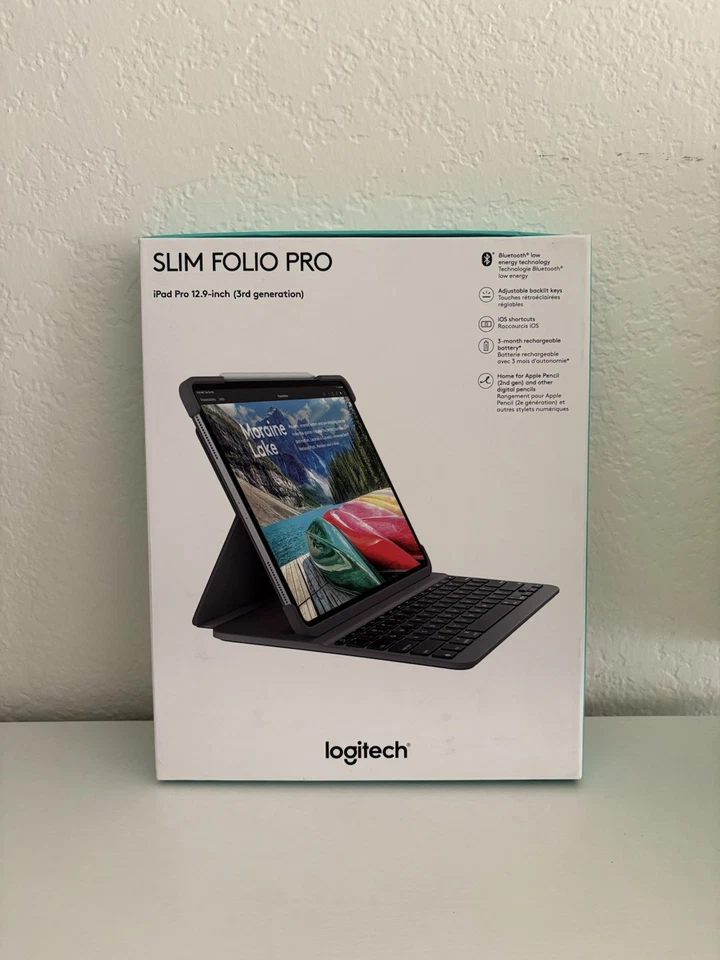 Logitech Slim Folio Keyboard Case Folio iPad Pro 12.9" 3rd Gen *OPEN BOX - Image 1 of 4