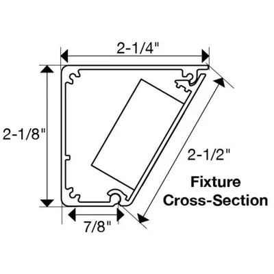 Task Angle Power Strip 18" Task Lighting Tamper Resistant Under-Cabinet Angled  - Image 1 of 3
