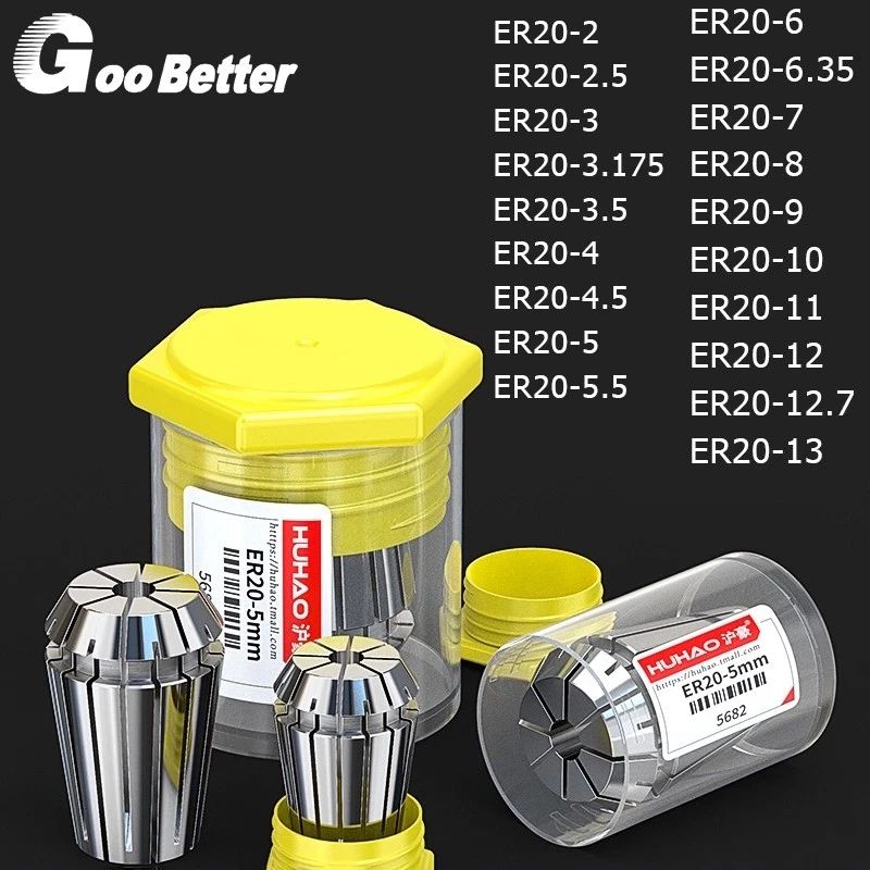 ER20 Spring Collet For CNC Milling Lathe Machine Holder Spring Collet 2mm-10mm - Image 1 of 4