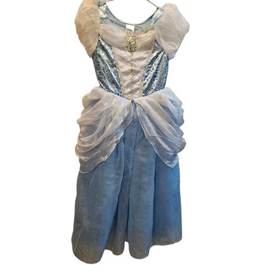 Disney Cinderella Costume Dress Up Gown Princess Character Outfit Halloween 9/10 - Image 1 of 4