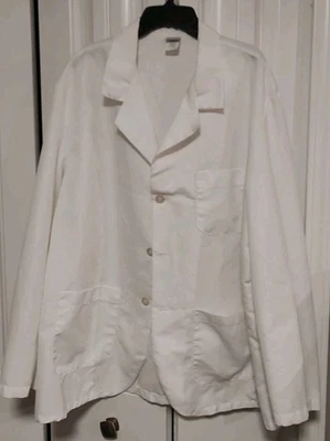 Red Kap Men's Long Sleeve Notch Collar Lapel Counter Coat Size Large - Image 1 of 4