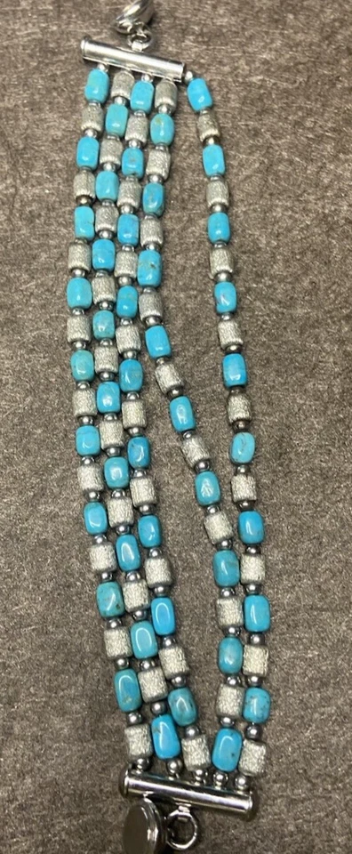 Pulsera QVC Turquesa Multi Hilo Bronce Italia® Italia Milor Para Mujer Foto 1 de 4