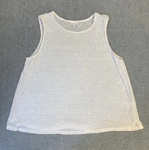 J. Jill Love Linen Tank Top Womens L Coastal Minimalist Lagenlook Resort Wear - Picture 1 of 9