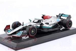 F1 1/24 George Russell 2022 Mercedes W13E IXO No Minichamps - Foto 1 di 6