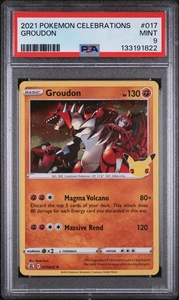 PSA 9 GROUDON 017/025 CELEBRATIONS 25TH ANNIVERSARY HOLO MINT 💫🔥✨ - Bild 1 von 2