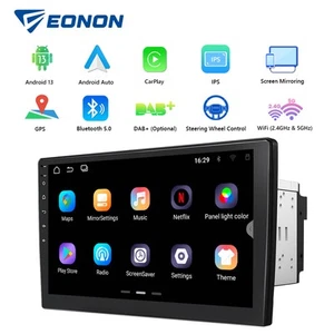 Wireless Apple CarPlay Android Auto 10.1" IPS Double 2 DIN Car Stereo Radio Navi - Picture 1 of 21