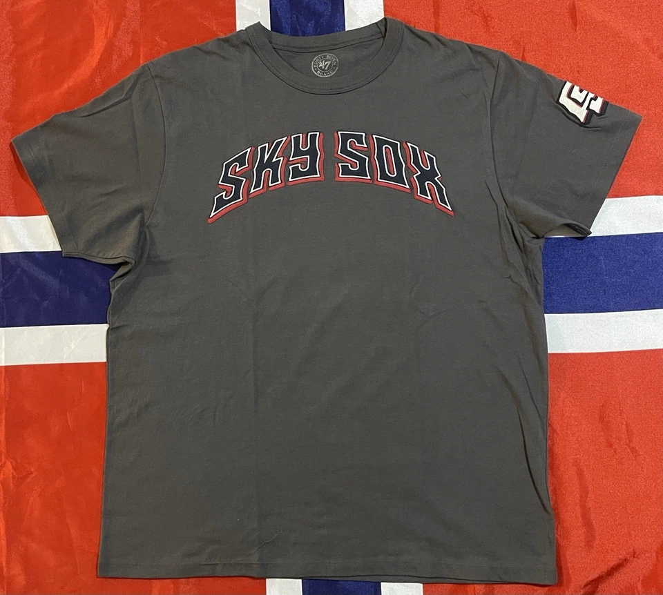Camiseta de béisbol '47 marca MiLB Colorado Springs Sky Sox para hombre con logotipo cosido en L Foto 1 de 4