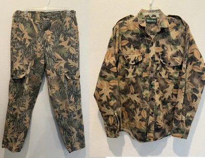 Vintage Gander Mountain Camo Trail Cover Hunting Shirt & Pants Men's Size L - Image 1 of 4