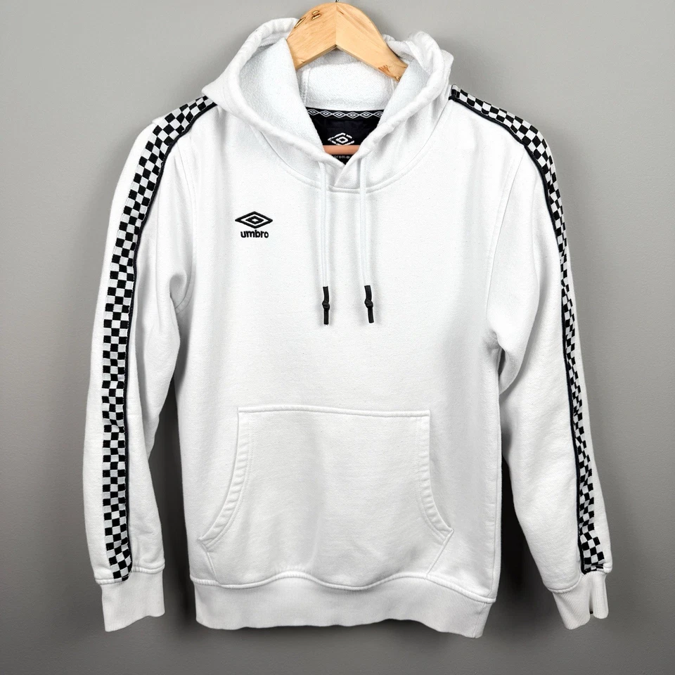 Sudadera con Capucha Umbro Vintage Años 90 Y2K Blanco Negro Costura Cinta Talla S Hombres Foto 1 de 3