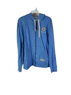 Life is Good Mujer Mediana Sudadera con Capucha Chaqueta Deletrear Margarita Floral Foto 1 de 4