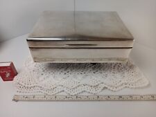 Antique HARDY BROS Sterling Silver Box Cigar LARGE 1.3KGS Woodlined RARE Offers!