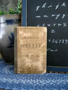 Antico libro di scuola The Analytical Speller 1871 - Foto 1 di 9