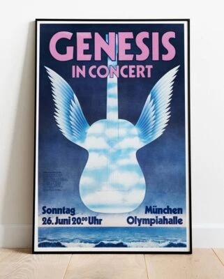 Póster de la gira Genesis Munich Alemania 1977 - en vivo hasta 36" Foto 1 de 2