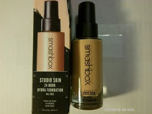 SMASHBOX STUDIO SKIN 24 HOUR WEAR HYDRA FOUNDATION OIL FREE NIB 1oz YOU PICK - Picture 1 of 57