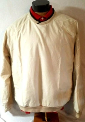 Men Dockers Golf Tan Brown Stain Defender Windbreaker XL Jacket & Polo VTG MINT  - Image 1 of 4