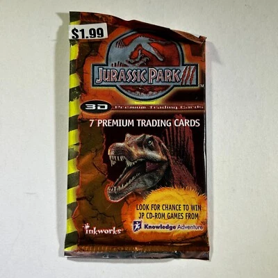 (1) Jurassic Park III 3D Premium Paquete de Cartas Coleccionables - Paquete Único Dinosaurios Foto 1 de 4