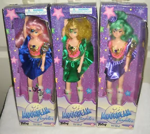 #11277 RARE NIB Vintage Set of 3 Totsy Moonbeam Traveler Clone Sailor Moon Dolls - Picture 1 of 2