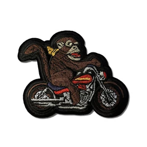 Embroidered Monkey Biker Sew or Iron on Patch Biker Patch - Picture 1 of 3
