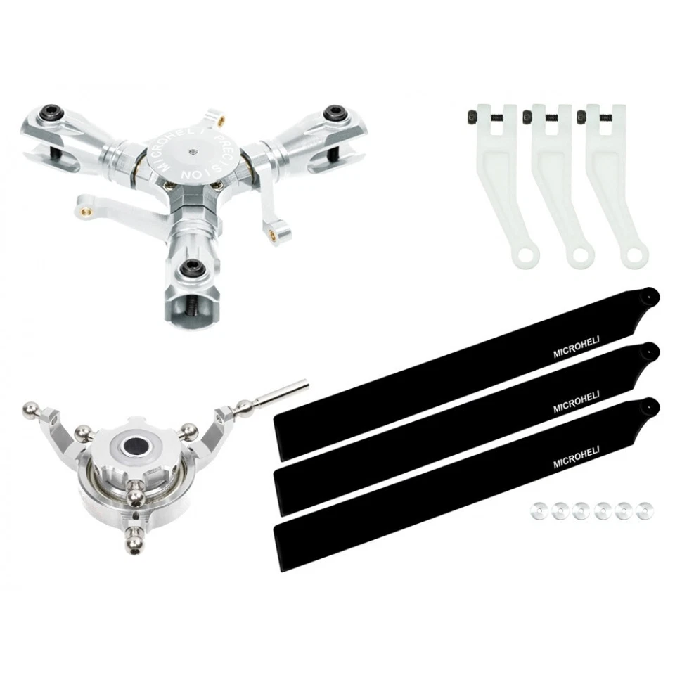Microheli CNC Triple Carbon Plastic Blades Conversion Set - GOOSKY S2 - Image 1 of 1