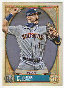 Carlos Correa 2021 Topps Gypsy Queen #55 Team Script Font Swap Astros