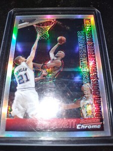 SSP RARE! 2005-06 Bowman Chrome Refractor Kevin Garnett #’d /300 🤩